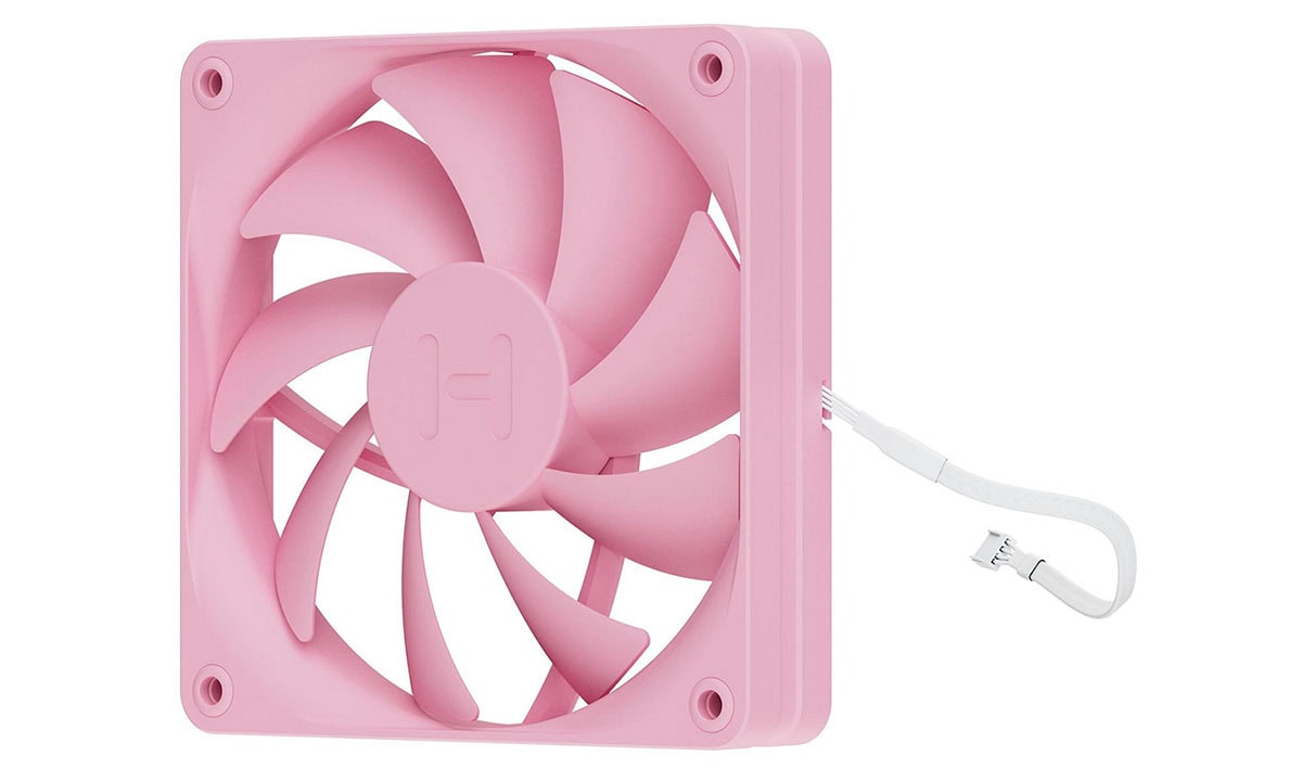 Roze HYTE FA12 Strawberry Milk 120mm ventilator voor pc-behuizingen, ideaal voor optimale koeling en stille werking in gaming- en computeropstellingen.