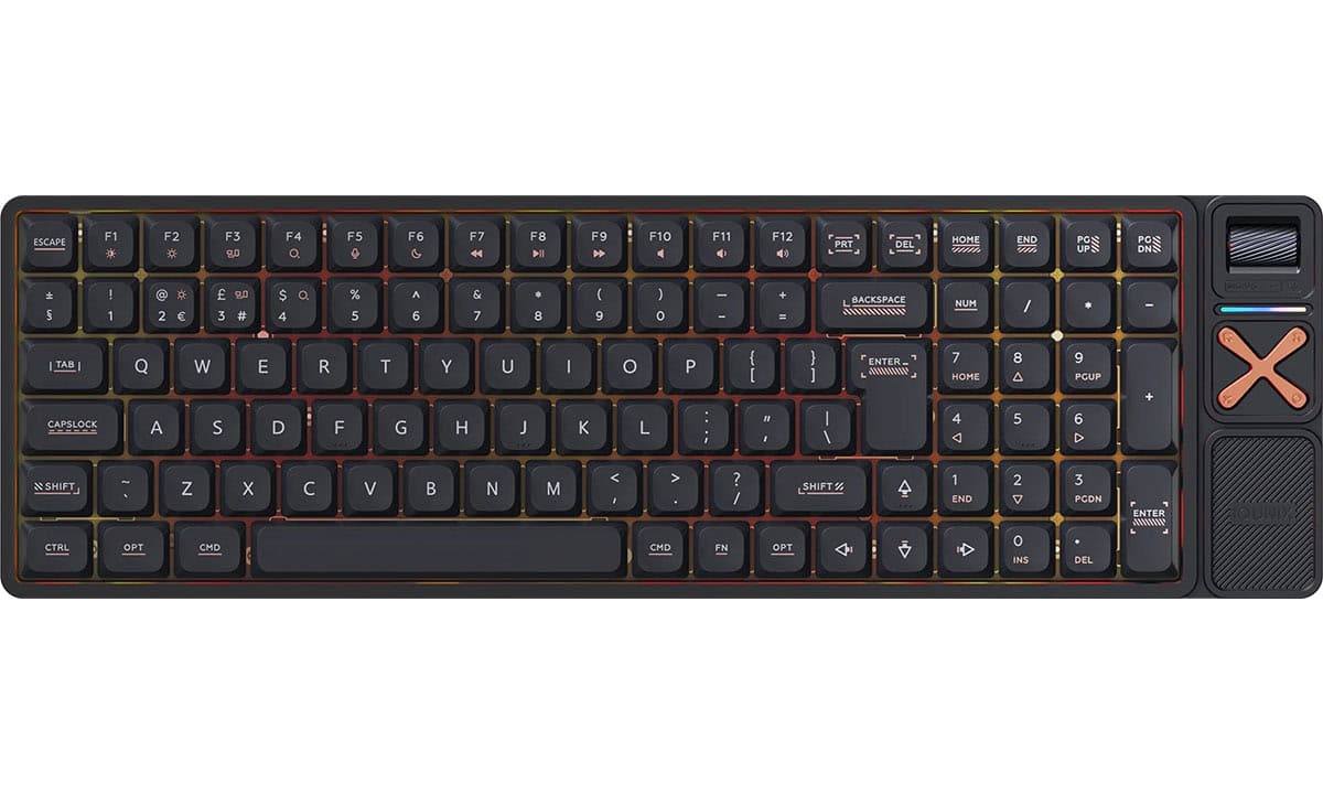 Hoogwaardige draadloze mechanische gaming toetsenbord met RGB-verlichting, hot-swappable switches en een compact ontwerp, ideaal voor gamers en professionals.