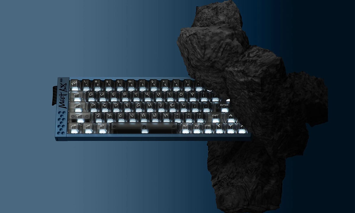 IQUX Meet68 Ultra Jewel Blue 65% mechanisch gaming toetsenbord met magnetische switches, RGB-verlichting, hall effect, hot-swap functies en een compact ontwerp voor gamers en professionals.