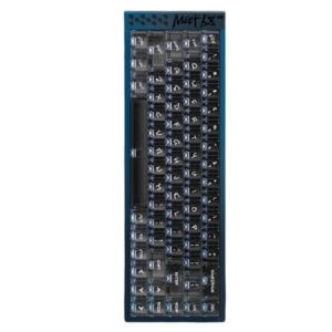 Compact mechanisch gaming toetsenbord met Jewel Blue switches, RGB-verlichting en hot-swap functies, ideaal voor gamers en typisten.