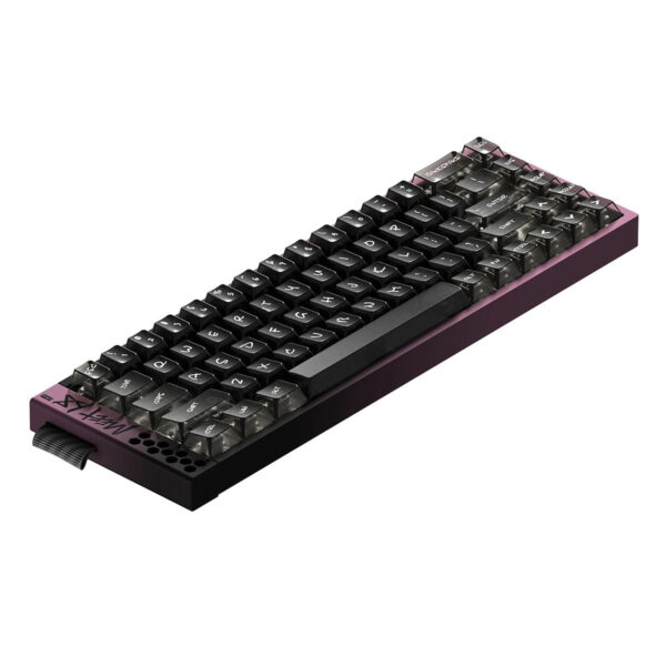 Mechanisch gaming toetsenbord met Midnight Purple afwerking, 65% layout, magnetische Omega switches, RGB-verlichting, hall effect, hot-swappable schakelaars, ideaal voor gamers.