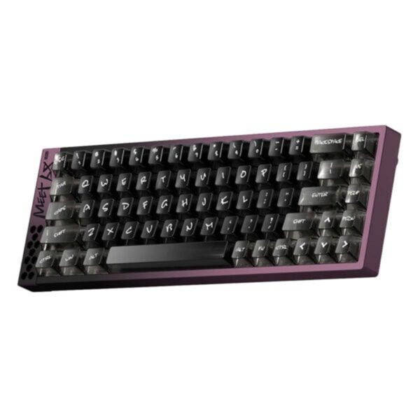 Compact Midnight Purple Meet68 Ultra mechanisch gaming toetsenbord met RGB-verlichting, magnetische switches, 8K Hz Hall Effect, hot-swap functies en 65% layout voor gamers.