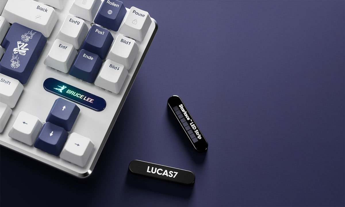 Mechanisch gaming toetsenbord met Bruce Lee design, RGB-verlichting, magnetische switches en Hall Effect technologie, perfect voor gamers en tech-liefhebbers.