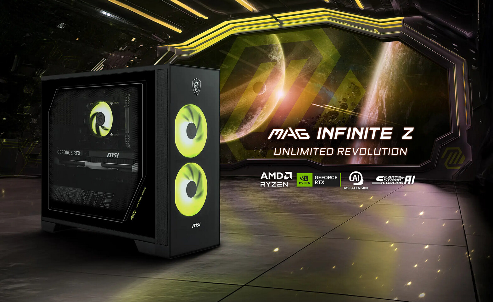 Msi Mag Infinite Z: Krachtige 25l Gaming Desktop Met Ryzen 9000 En Rtx 5070 Ti