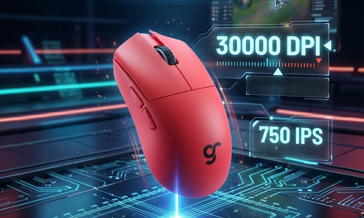 GameRaider GR3 PRO Max Crimson Flame Gaming Muis H3