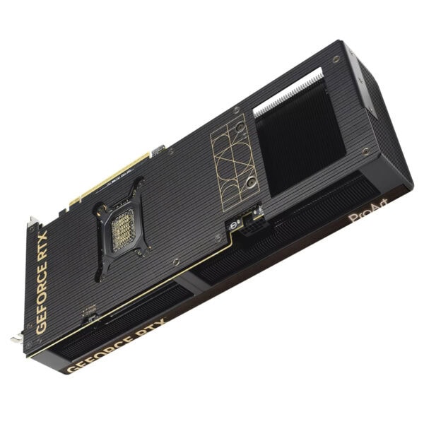 De ASUS ProArt GeForce RTX 5080 grafische kaart met 16GB GDDR7 geheugen en geavanceerde koeling, ideaal voor professionele en gaming toepassingen.
