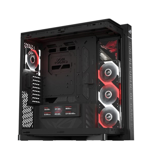 Asus Rog Cronox Gr801 Argb Panoramisch Gehard Glas Lcd Scherm Full Tower E Atx Gaming Behuizing 10