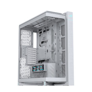 Asus Rog Cronox Gr801 White Edition Argb Panoramisch Gehard Glas Lcd Scherm Full Tower E Atx Gaming Behuizing 1