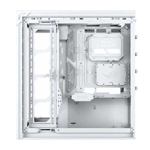 Asus Rog Cronox Gr801 White Edition Argb Panoramisch Gehard Glas Lcd Scherm Full Tower E Atx Gaming Behuizing 15