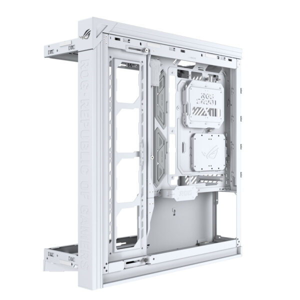 Asus Rog Cronox Gr801 White Edition Argb Panoramisch Gehard Glas Lcd Scherm Full Tower E Atx Gaming Behuizing 16