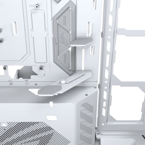 Asus Rog Cronox Gr801 White Edition Argb Panoramisch Gehard Glas Lcd Scherm Full Tower E Atx Gaming Behuizing 17