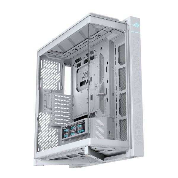 Asus Rog Cronox Gr801 White Edition Argb Panoramisch Gehard Glas Lcd Scherm Full Tower E Atx Gaming Behuizing 2
