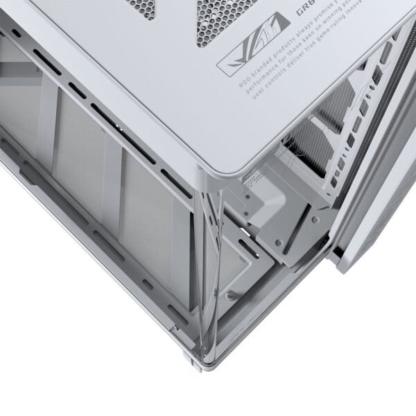 Asus Rog Cronox Gr801 White Edition Argb Panoramisch Gehard Glas Lcd Scherm Full Tower E Atx Gaming Behuizing 6