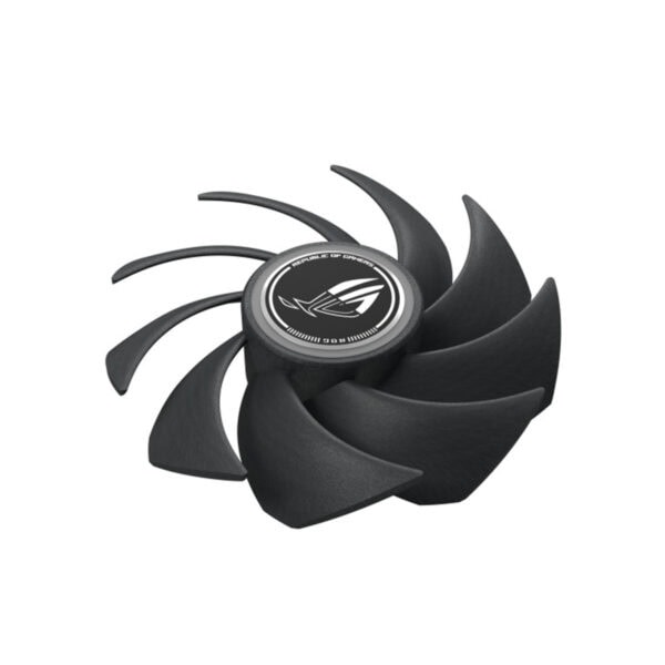ASUS ROG Eurux GR120 ARGB ventilator met zwart ontwerp en ARGB-verlichting, geschikt voor gaming PC-behuizingen.