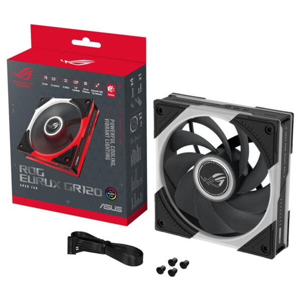 Asus Rog Eurux Gr120 Argb Reverse Fan 120mm Single Pack Zwarte Behuizing Ventilator 20