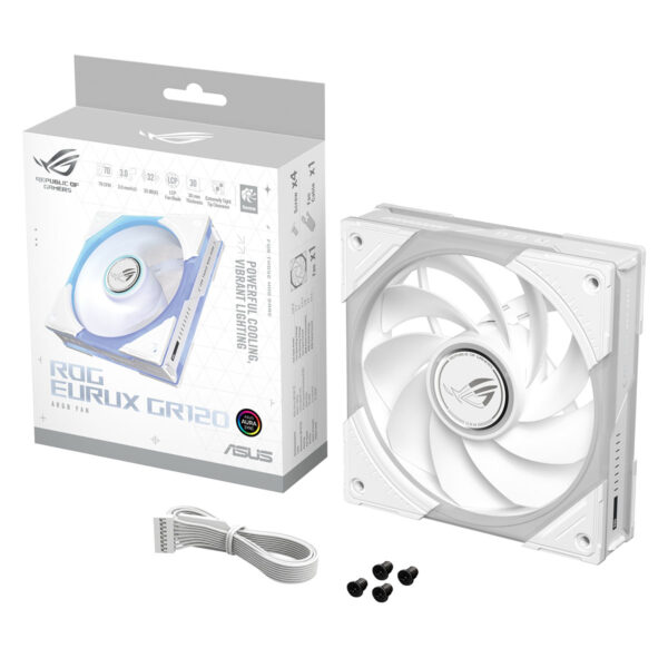 Asus Rog Eurux Gr120 Argb Reverse Fan White Edition 120mm Single Pack Witte Behuizing Ventilator 18