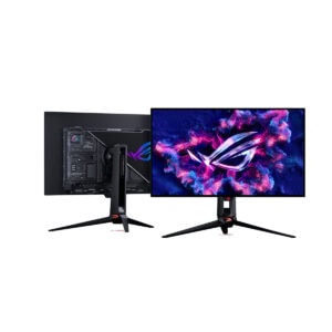 ASUS ROG Swift OLED 31.5 inch gaming monitor met levendige kleuren en slank ontwerp, ideaal voor gaming en professionele toepassingen.