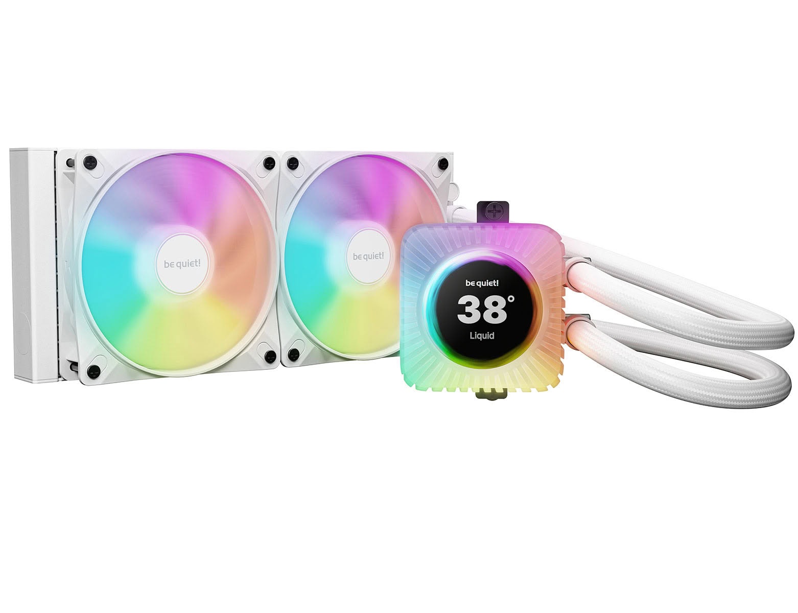 Be quiet! Light Loop IO LCD AIO-koeler met RGB-verlichting en IPS-display voor optimale koeling en esthetiek.