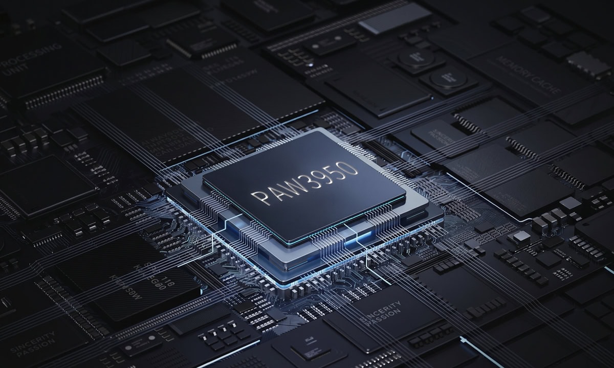 PAW3950-sensor: absolute precisie met 30.000 DPI en 750 IPS