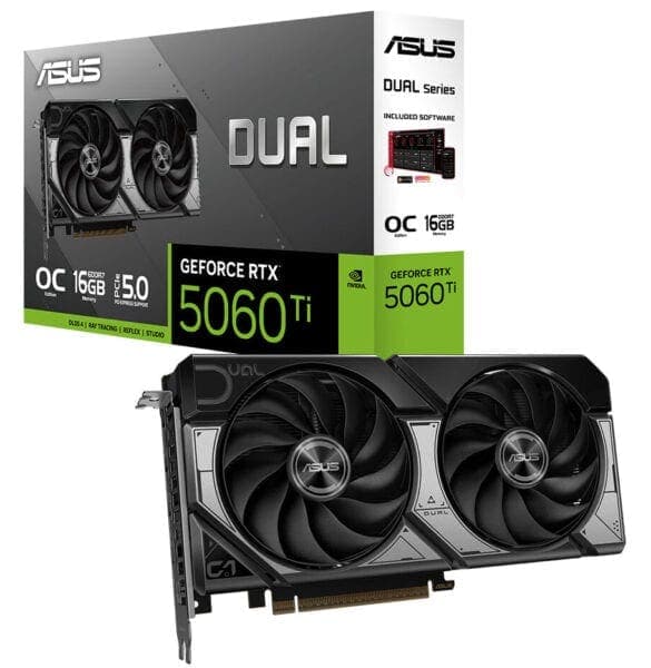 ASUS DUAL GeForce RTX 5060 Ti OC 16GB Videokaart h6