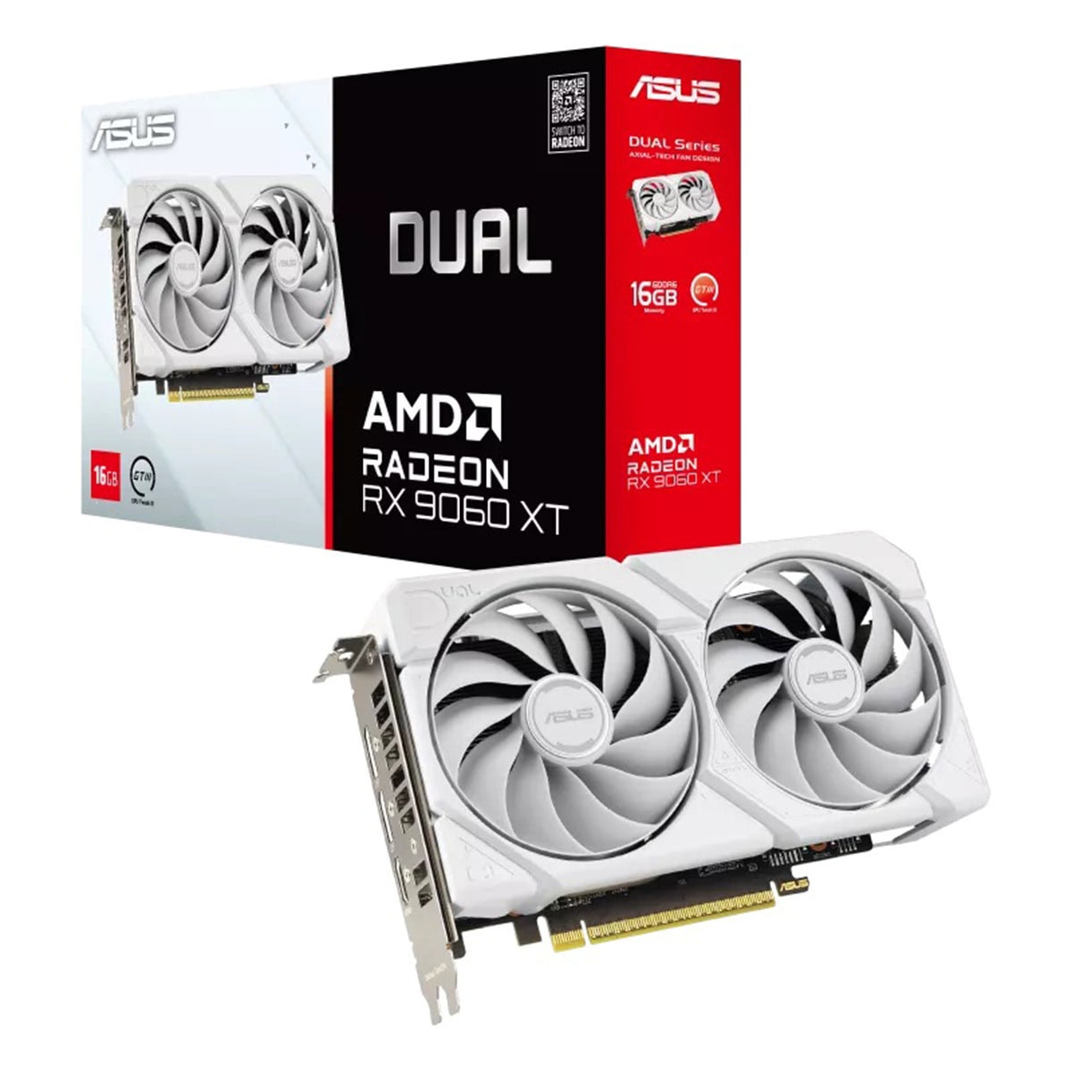 Asus Dual Radeon Rx 9060 Xt White Edition Oc 16gb Gddr6 128 Bit Grafische Kaart 1