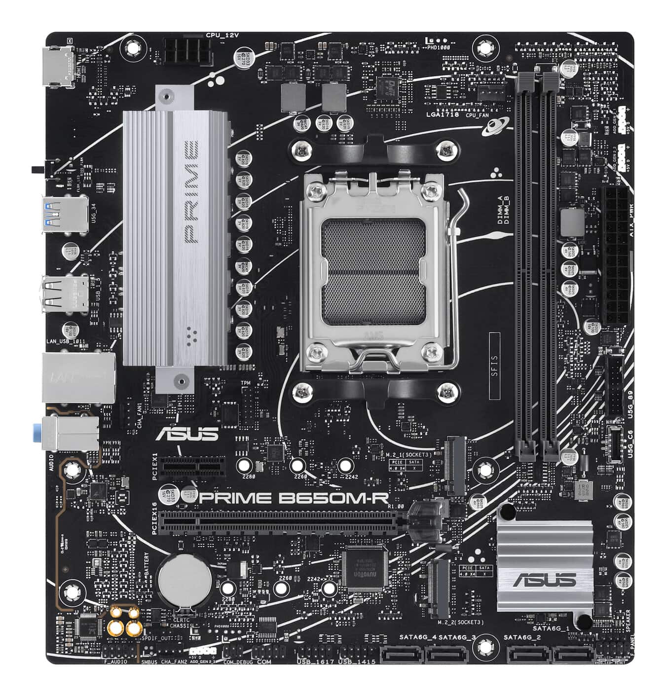 ASUS Prime B650M-R 7200MHz (OC) DDR5 Socket AM5 M.2 HDMI mATX Moederbord - Afbeelding 2