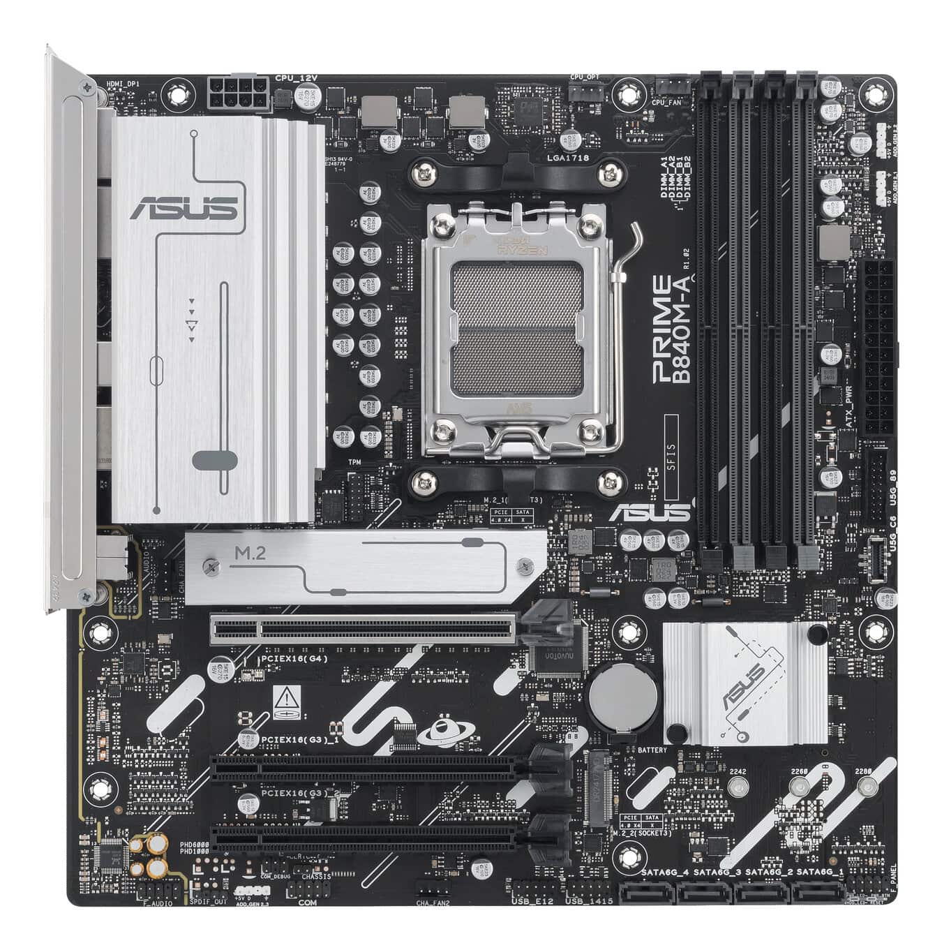 ASUS PRIME B840M-A-CSM 7600MHz (OC) DDR5 Socket AM5 M.2 HDMI DP mATX Moederbord - Afbeelding 2