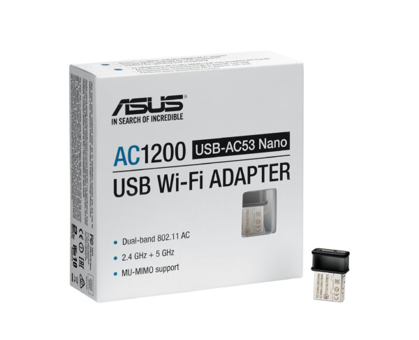 ASUS USB-AC53 Nano AC1200 Dual-Band WiFi 5 Draadloze USB Adapter - Afbeelding 3