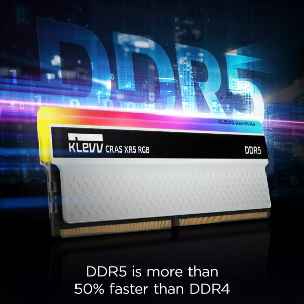 KLEVV Cras XR5 RGB 32GB (2x16GB) 6200MHz CL32 INTEL XMP 3.0 – AMD EXPO DDR5 Heatsink Wit Ram (KD5AGUA80-62A320S) - Afbeelding 5