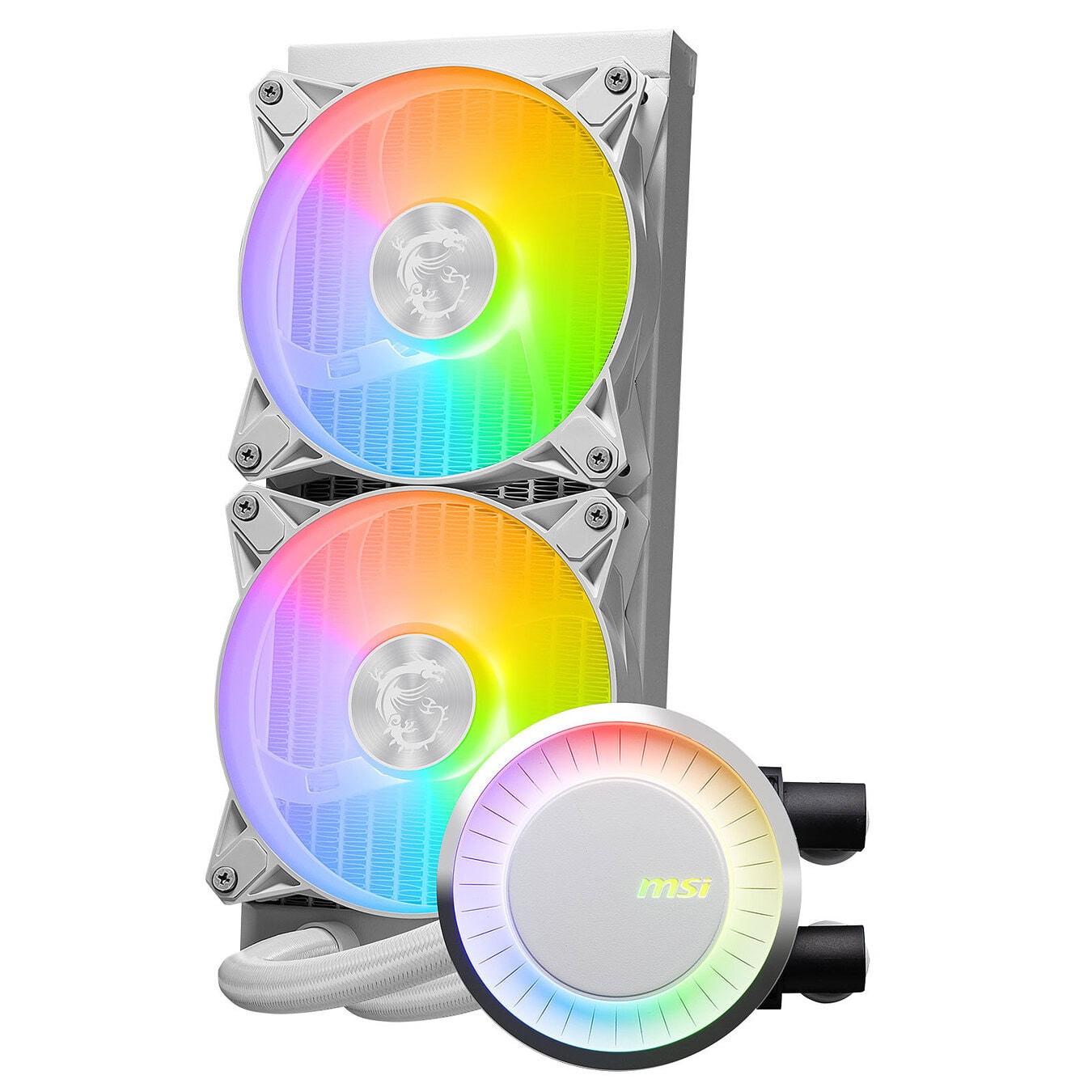 MSI MAG CoreLiquid E240 ARGB 240mm Intel-AMD Compatibel Witte CPU Waterkoeler - Afbeelding 2