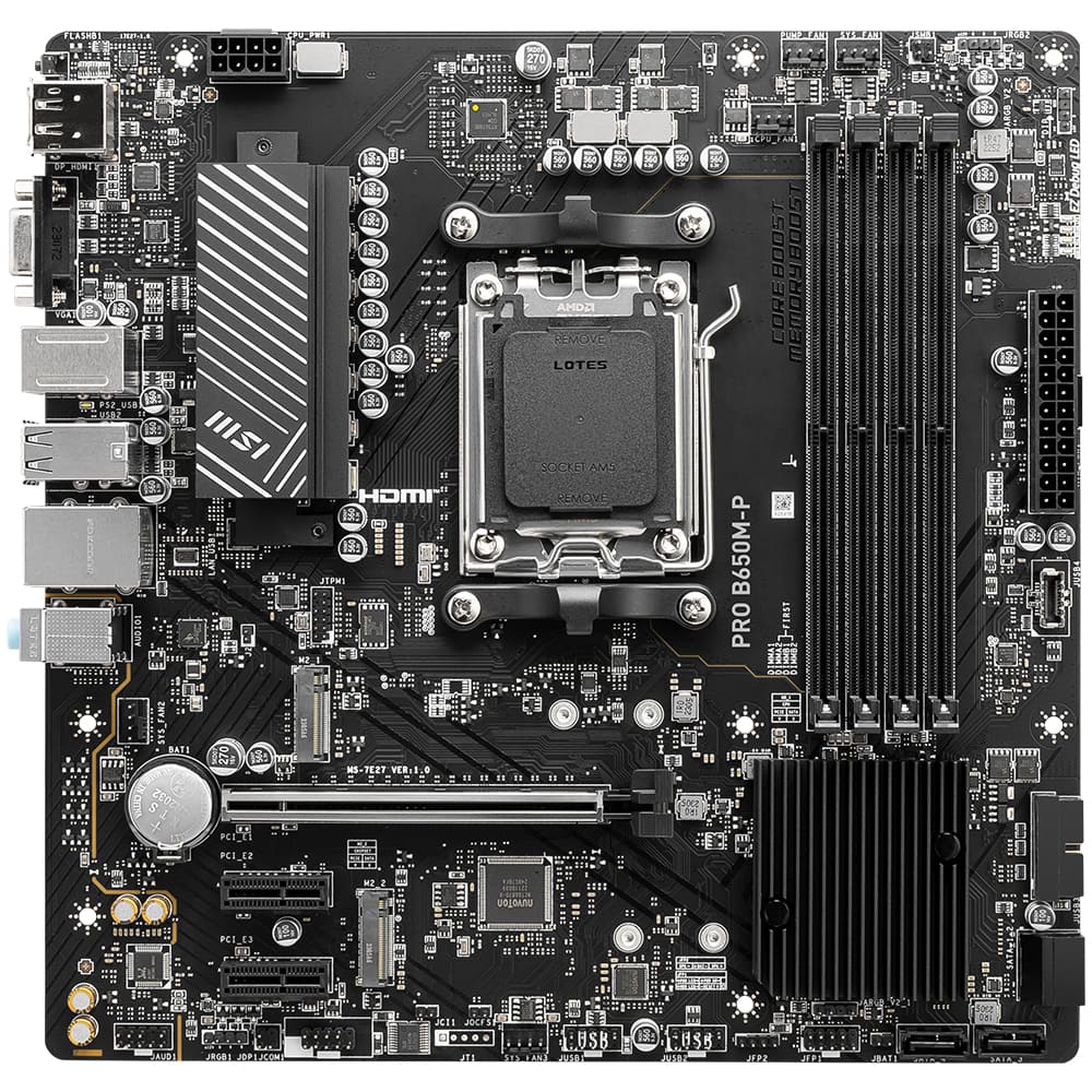 Msi Pro B650m P 7200mhz Oc Ddr5 Soket Am5 M 2 Hdmi Dp Vga Matx Anakart 1.jpg
