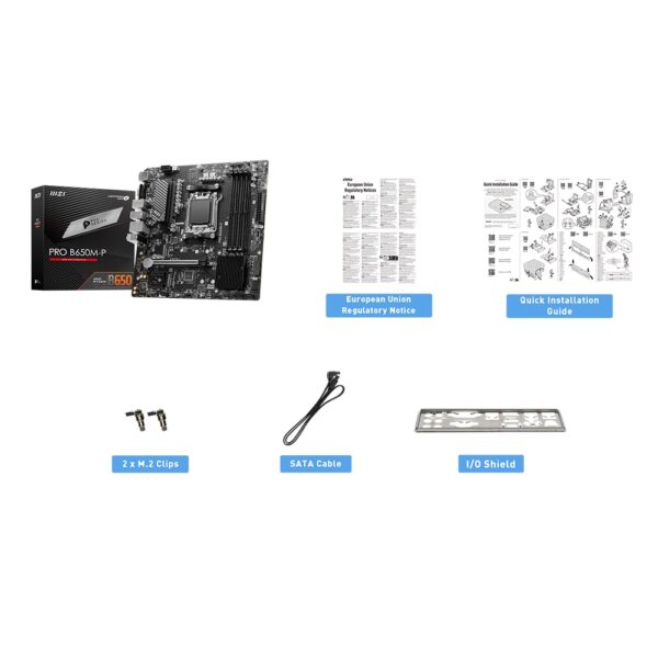 Msi Pro B650m P 7200mhz Oc Ddr5 Soket Am5 M 2 Hdmi Dp Vga Matx Anakart 6.jpg