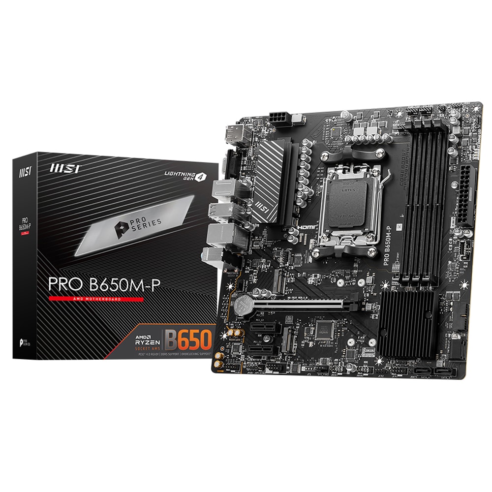 Msi Pro B650m P 7200mhz Oc Ddr5 Soket Am5 M 2 Hdmi Dp Vga Matx Anakart.jpg